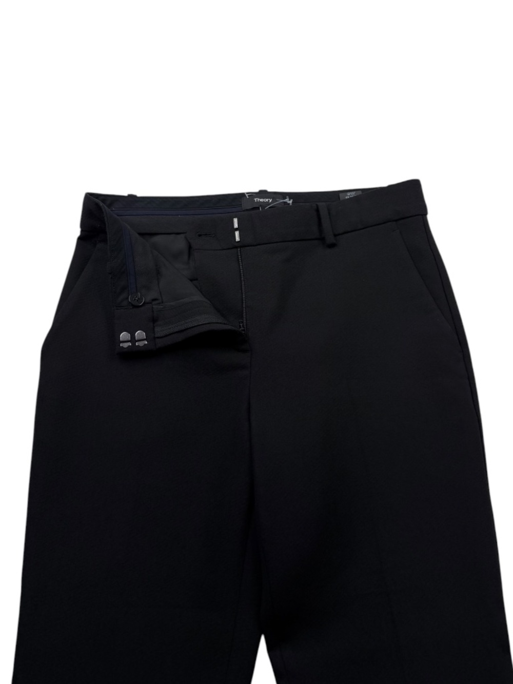 Theory Treeca 2 Pioneer Black Cropped Stretch Ankle Pants Women's 6 - Picture 4 of 12